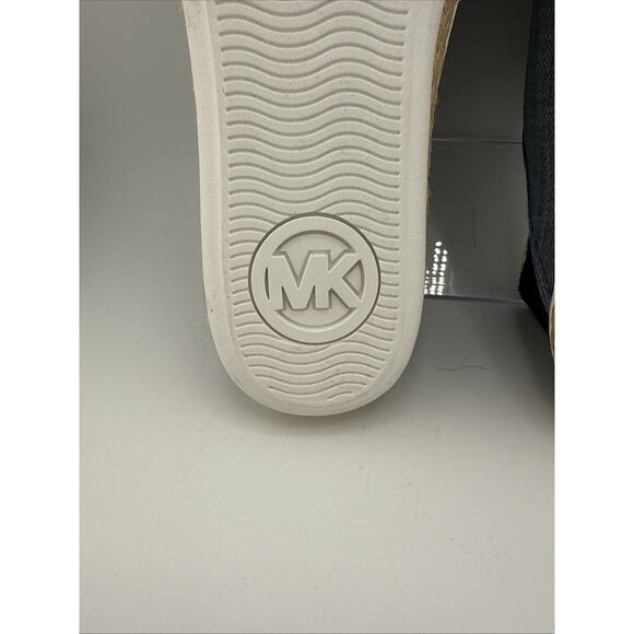 MICHAEL Kors Women’s size 6 Denim Kristy Slides Tie Sneaker W/‎ Gold Accents NIB - Picture 10 of 12